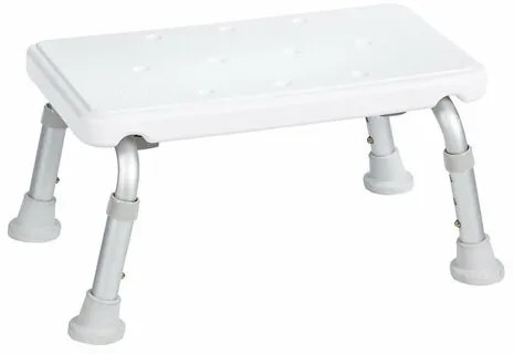 Taburet SAPHO A0102601 Handicap de picioare,înălțime reglabilă, alb