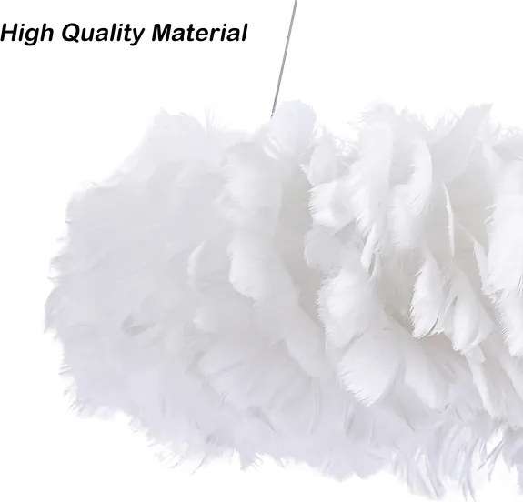 Brilagi - Lustru LED pe cablu FEATHER 3xE27/40W/230V + 3xLED/3W diam. 50 cm alb