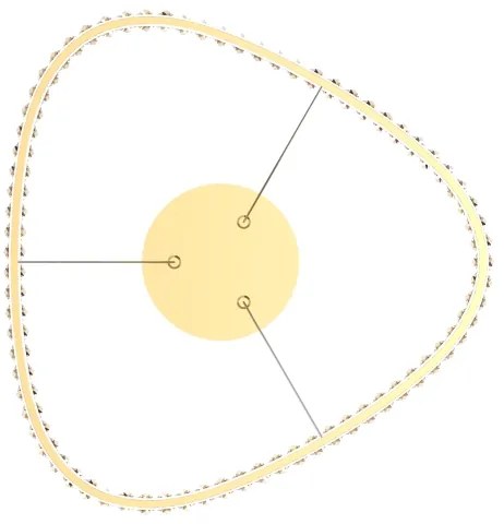 Lustră LED pe cablu Zuma Line MD3169-1-3GT ATHESA LED/25W/230V 2700-6000K + telecomandă