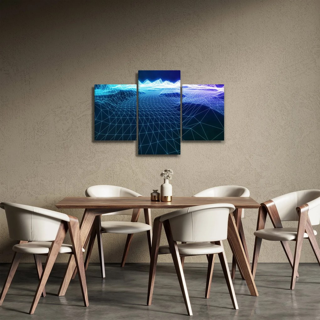 Tablou - Munți în model de calculator (90x60 cm)