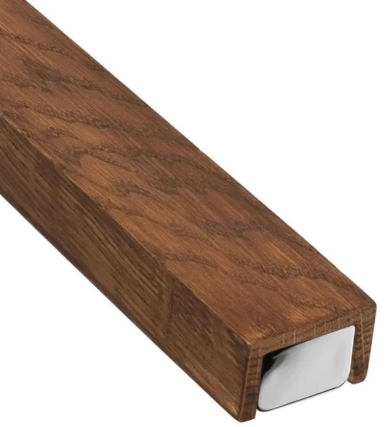 Aplică LED pentru oglindă Brilagi WOODY MIRROR LED/15W/230V IP44 stejar/crom