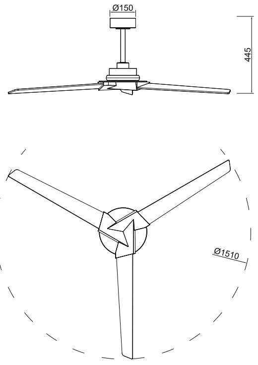 Lustra LED, Ventilator cu telecomanda, IP44, BRISA Mini MA-8726