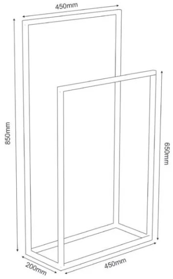 Suport de prosoape 85x45 cm alb