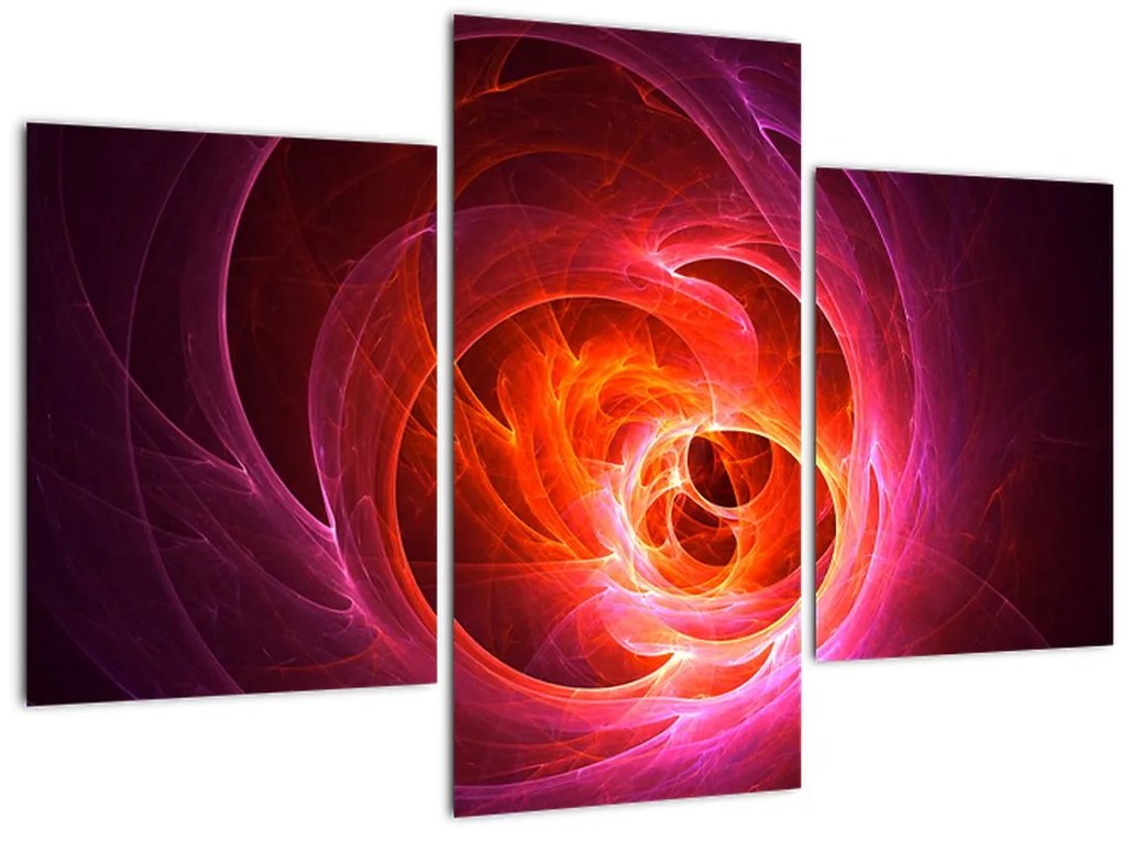 Tabloul modern cu abstracțiune roz (90x60 cm)