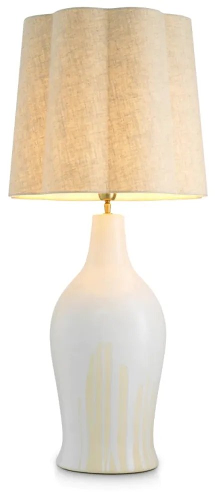Veioza, Lampa de masa LUX, Ceramica, Alb, Beatriz