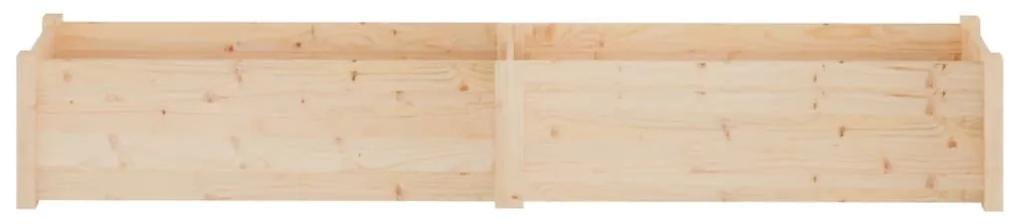 Jardiniera de gradina, 200x31x31 cm, lemn masiv de pin 1, Maro, 1