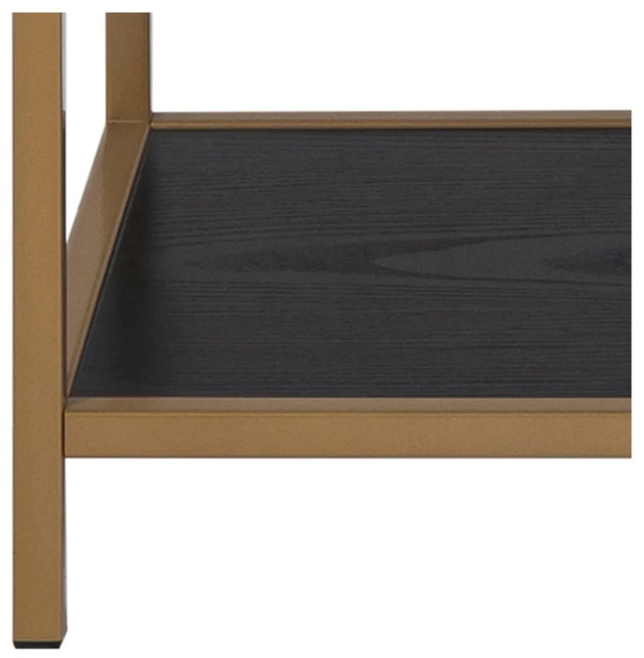 Bibliotecă neagră/aurie 77x114 cm Seaford – Actona