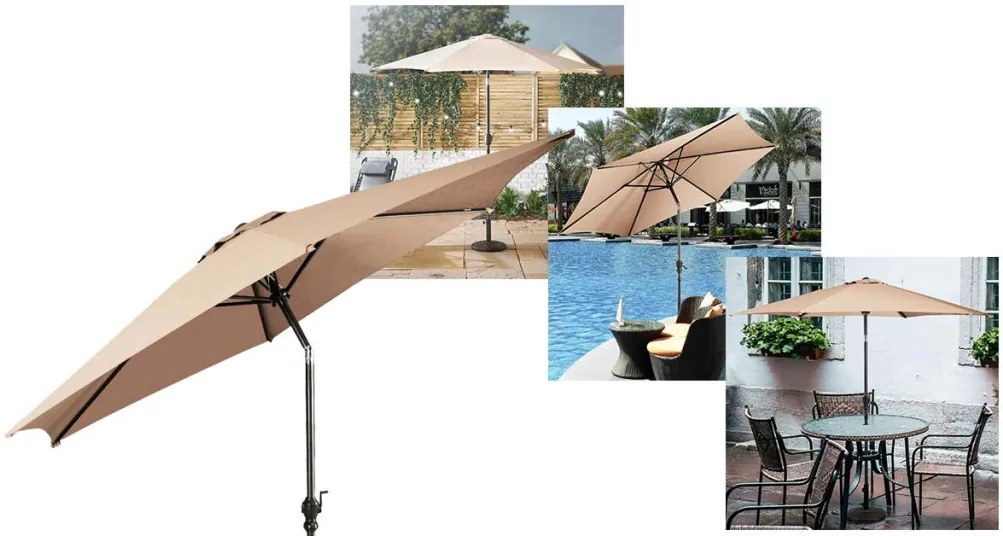 Umbrela de gradina extra mare, inclinabila