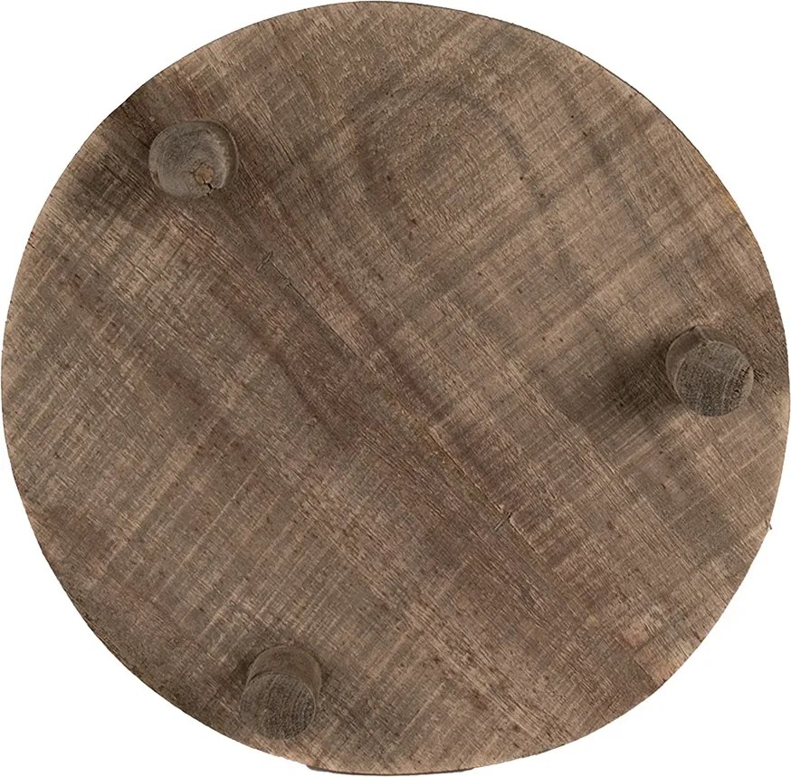 Suport din lemn, pentru plante si decoratiuni Ø33x6 cm