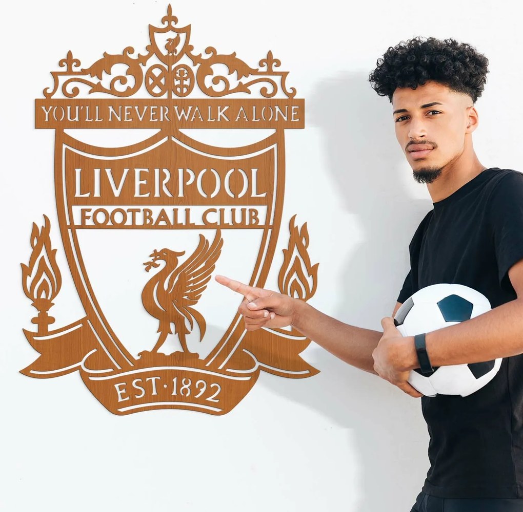 DUBLEZ | Logo-ul din lemn al clubului pentru perete - Liverpool