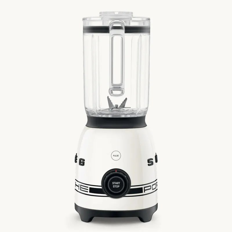 Blender Smeg Porsche BLF03PCWEU, 800 W, 1,5 l, 18 000 rpm, 4 programe, 4 viteze + Impuls, Otel inoxidabil, Alb
