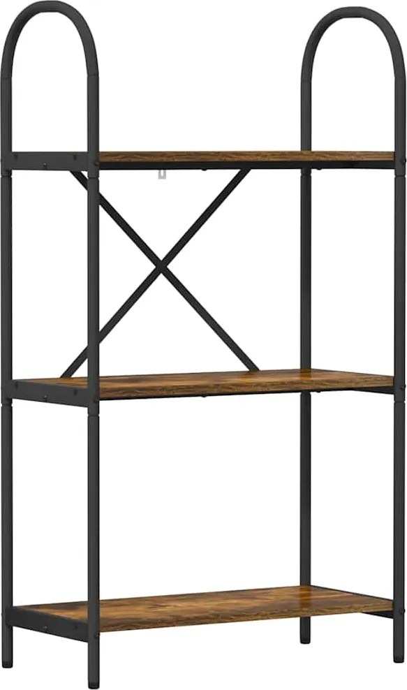 vidaXL Raft pentru cărți Stejar fumuriu 60 x 30 x 109 cm Lemn compozit