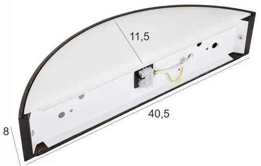 Brilagi - Aplică LED de perete CARVALHO SMOKEY 1xE27/60W/230V, stejar