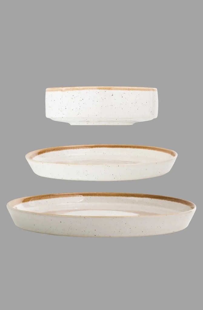 Set 3 Piese Sand Dune ( Farfurie 25 cm, Farfurie 20 cm, Bol 15 cm 400 ml )
