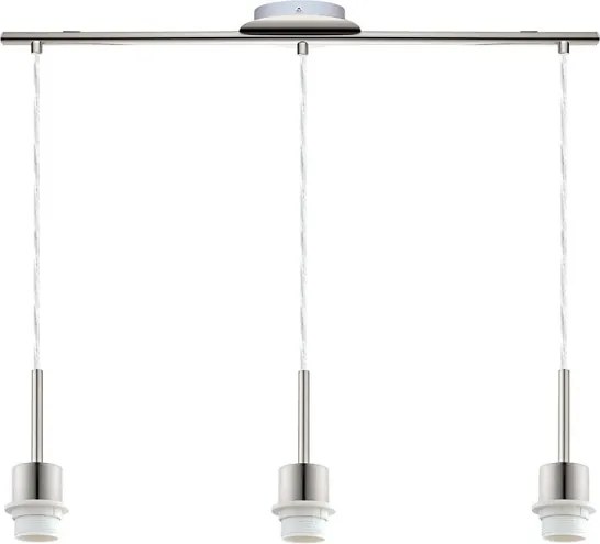 Brilagi - Lustru LED suspendat pe cablu NUBILA 3xE27/60W/230V, gri deschis