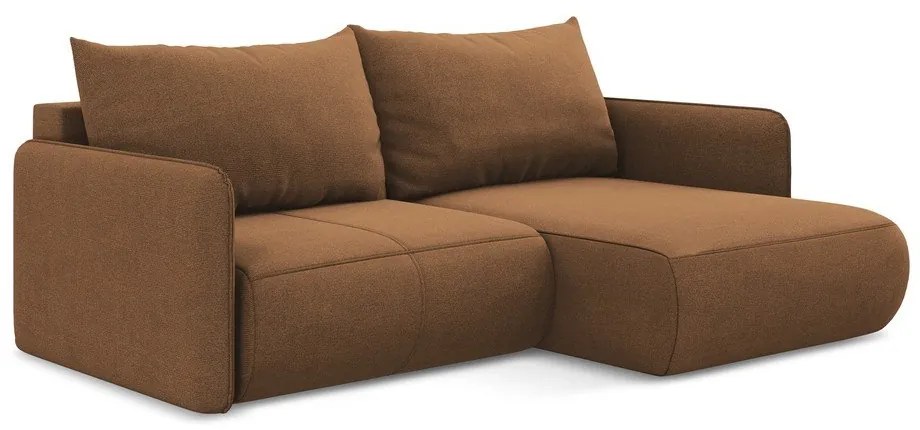 Colțar portocaliu extensibil/cu spațiu de depozitare (cu colț pe partea dreaptă) Nanea – Makamii