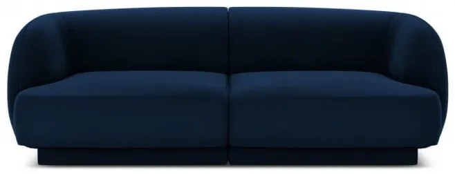 Canapea modulara Miley cu  2 locuri si tapiterie din catifea, albastru royal