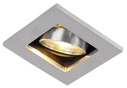 Spot încastrat inteligent aluminiu, incl. WiFi GU10 înclinabil - Qure