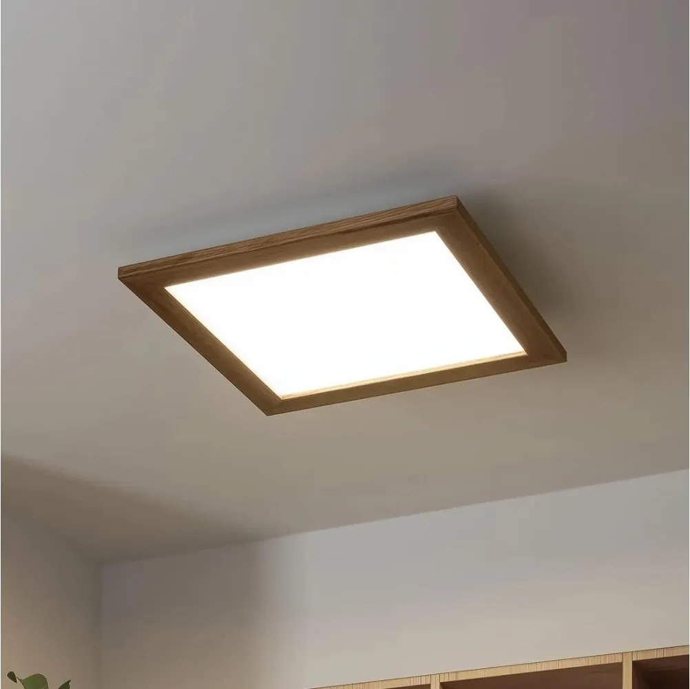 Brilagi - Corp de iluminat LED dimabil SLIMFRAME WOOD LED/36W/230V 49,5x49,5 cm + telecomandă