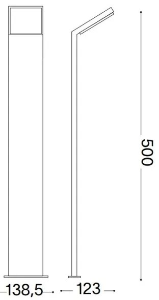 Lampă LED de exterior Ideal Lux STYLE LED/8,5W/230V 4000K 50 cm CRI 90 IP54 maro