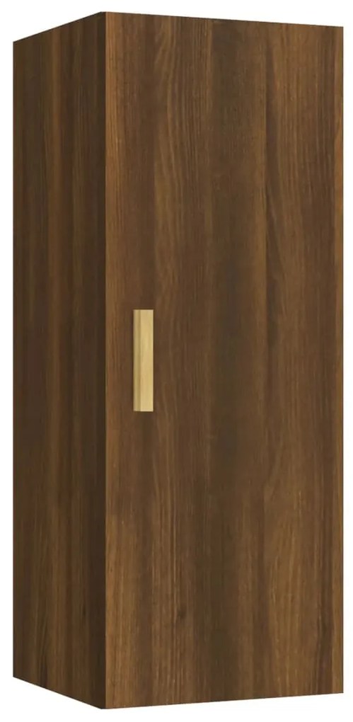 817440 vidaXL Dulap de perete, stejar maro, 34,5x34x90 cm, lemn compozit