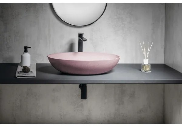 Sapho - Lavoar pentru blat FORMIGO 60x40 cm beton/roz