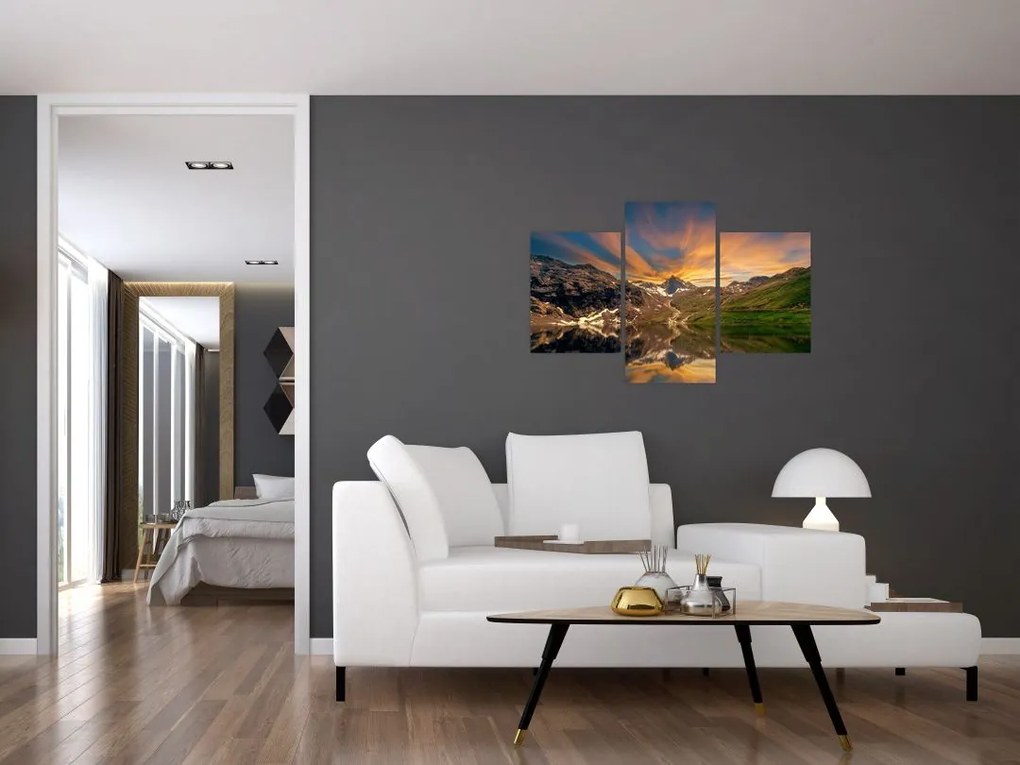 Tablou - Oglindirea în lacul montan (90x60 cm)