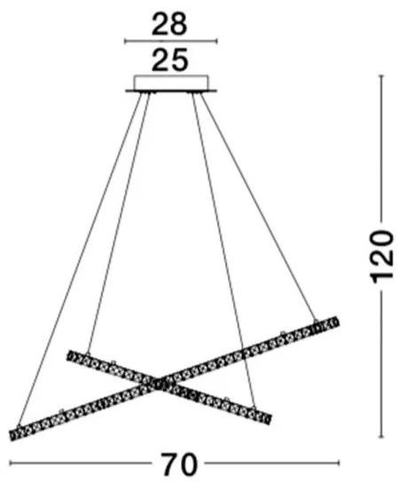 Lustra LED suspendata cristal K9 Quentin NVL-9172518