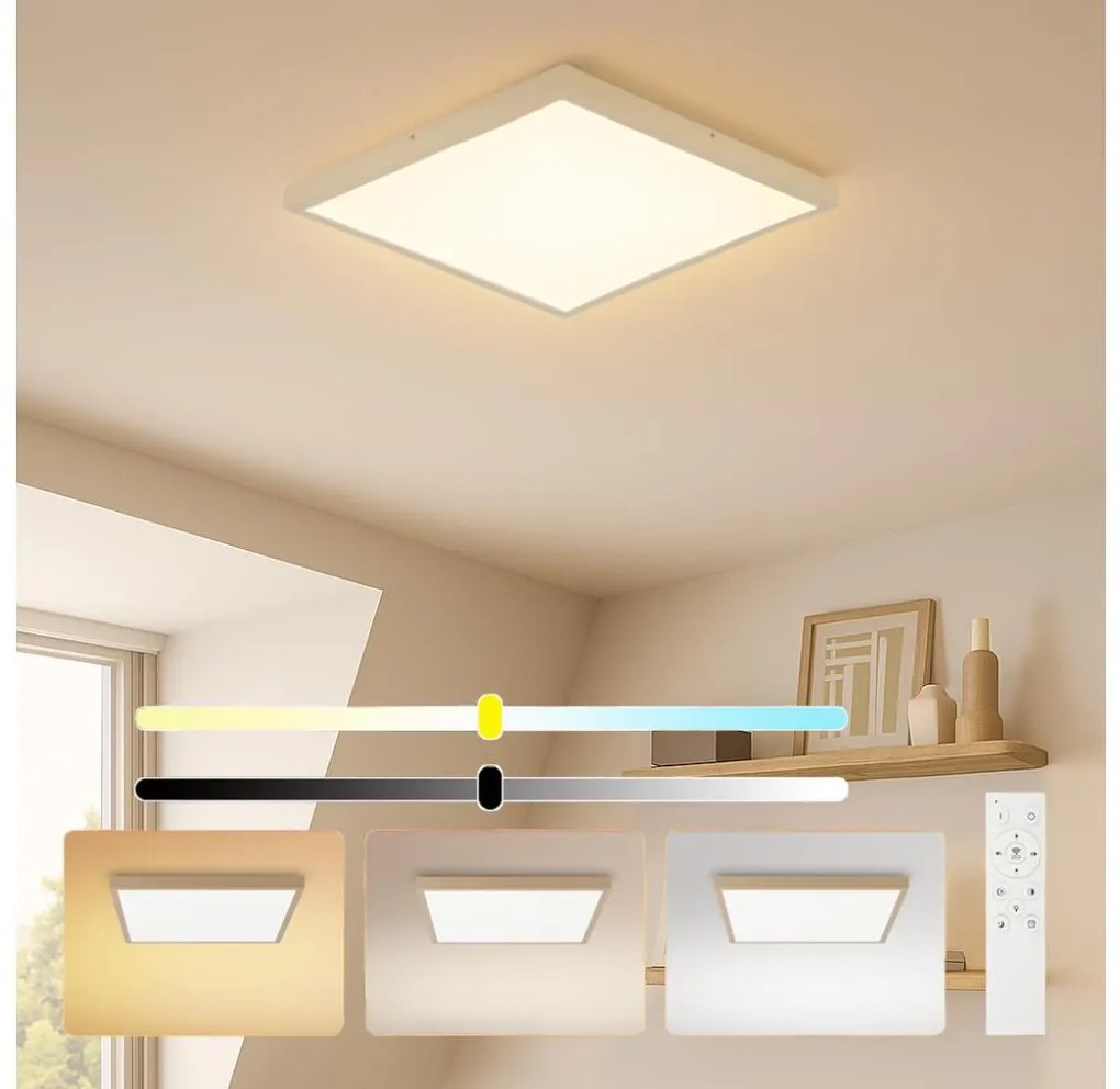 Brilagi - Lampă de baie FRAME SMART LED dimabilă, 50W/230V, 60x60, IP44 + telecomandă