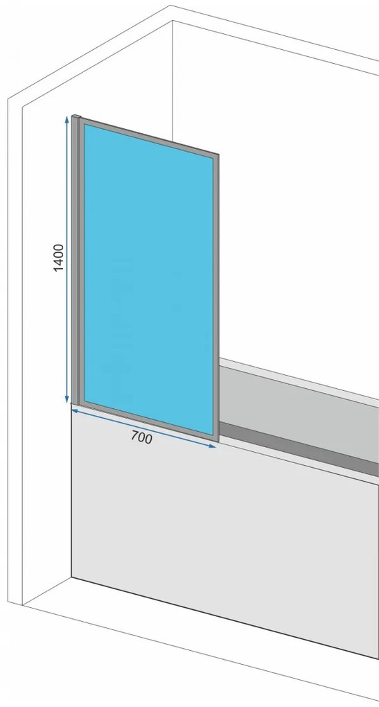 Paravan de cada Lagos mobil sticla - 70x140 cm