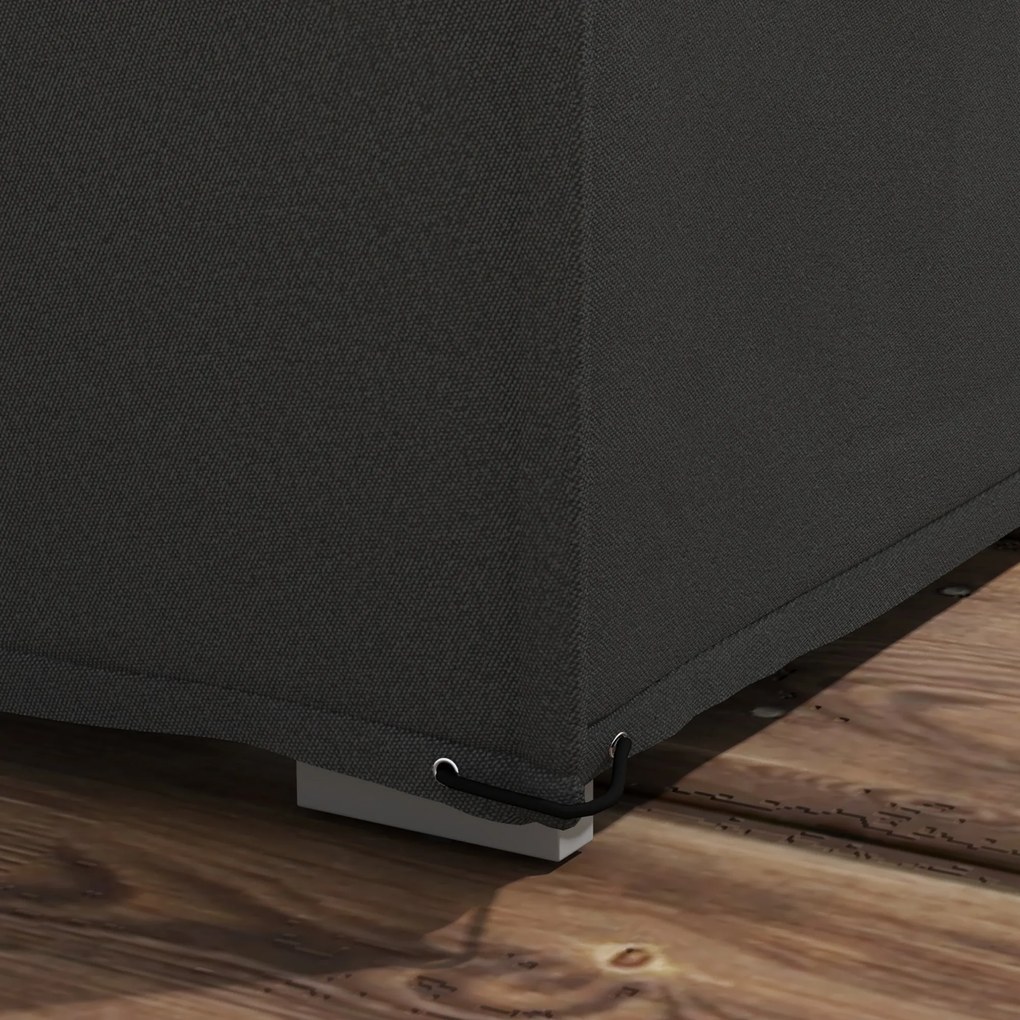 Outsunny Husă pentru mobilier de grădină, prelată pentru masă de grădină țesătură Oxford impermeabilă anti-UV, 222 x 155 x 67 cm, negru | Aosom Romania