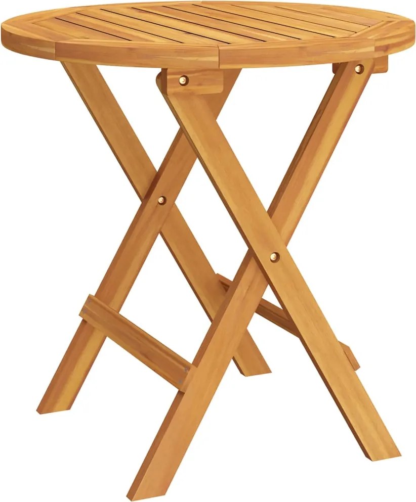 vidaXL Masă de bistro, Ø46x47 cm, lemn masiv de acacia