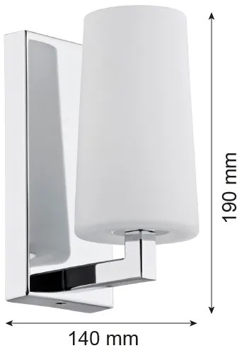 Aplică CAMELOT 1xE27/15W/230V crom lucios Argon 3358