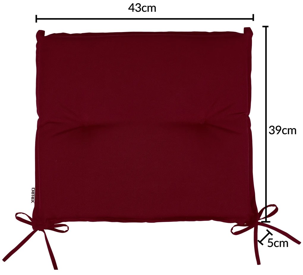 Deuba 6 perne Boston 43x39x5cm - rosu