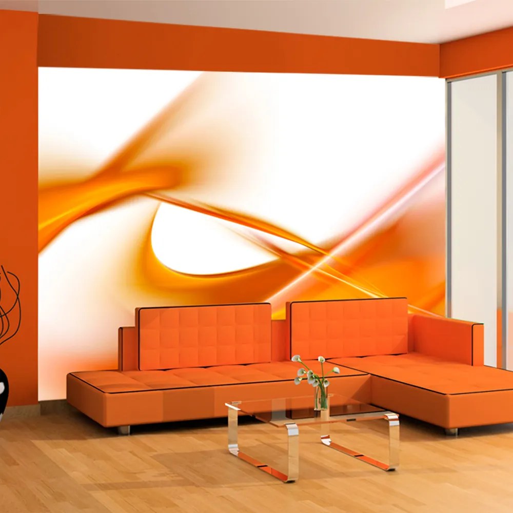 Fototapet Bimago - Abstract - portocaliu + Adeziv gratuit 450x270  cm