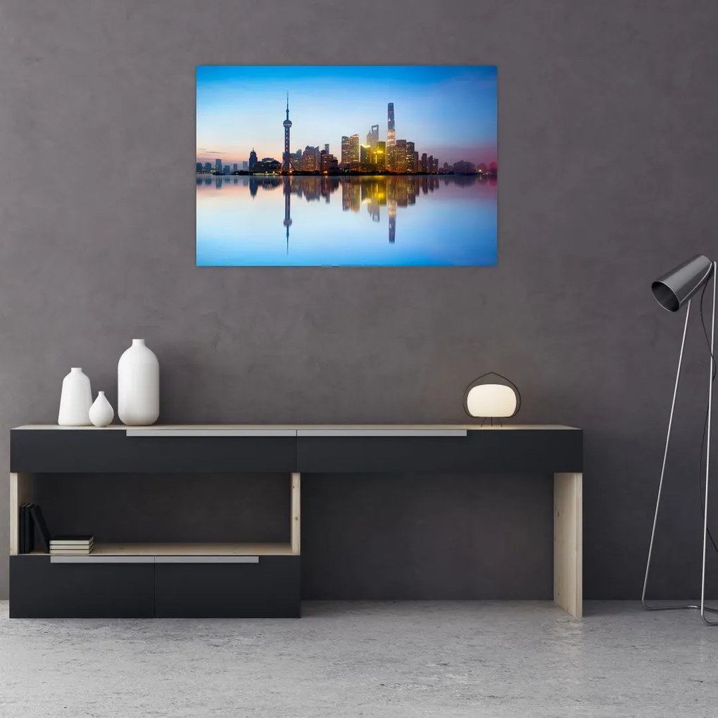 Tablou - Cerului dimineții deasupra Shanghaiului (90x60 cm)