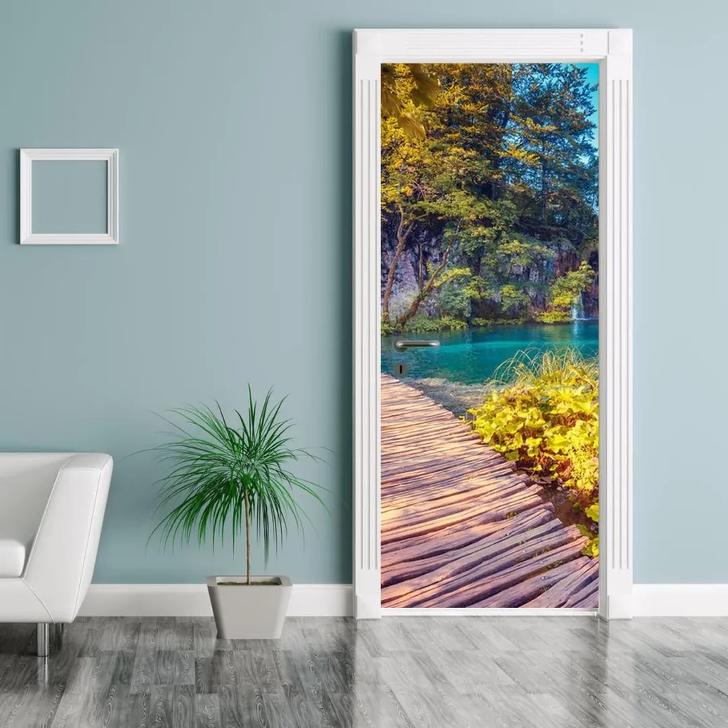 Fototapeta pentru ușă - lacul Plitvice (95x205cm)