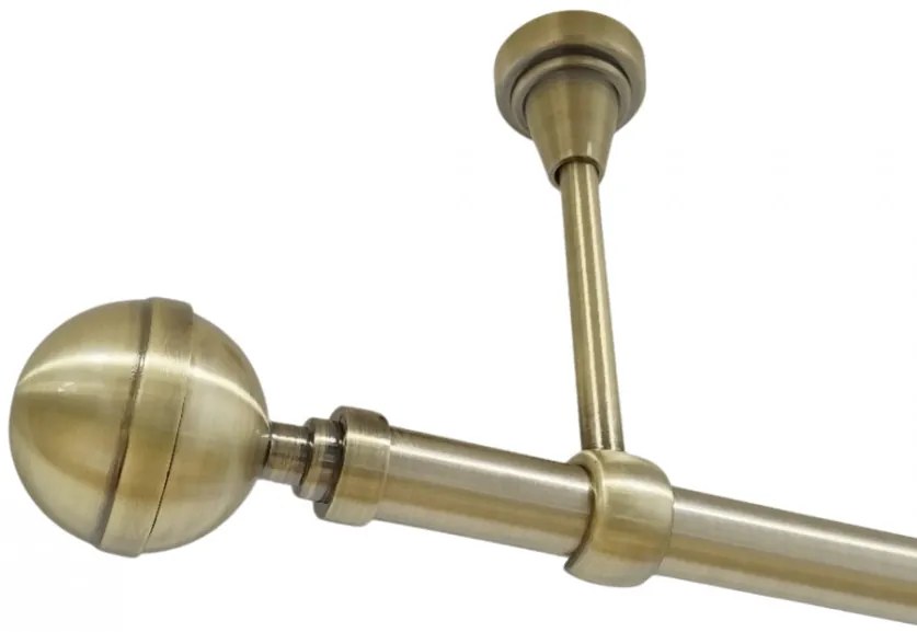 Galerie simpla prindere tavan fara inele KALISTO 19 MM aur antic (Alege marime: 200 cm)