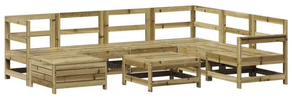 3250599 vidaXL Set canapea de grădină, 8 piese, lemn de pin tratat