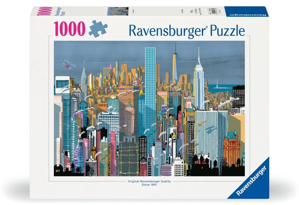 RAVENSBURGER - PUZZLE CLADIRI DIN NEW YORK 1000 PIESE - RAVENSBURGER (RVSPA00784)