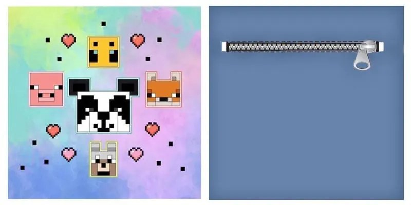 Minecraft Perna decorativă Animals cu husă detașabilă 35x35 cm Velur