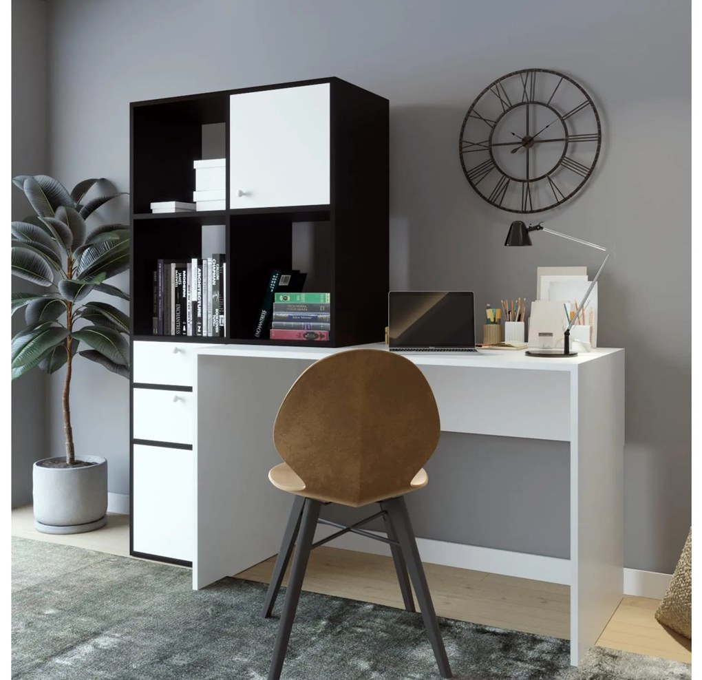Masă PC Canny (Alb + Negru). 1088636