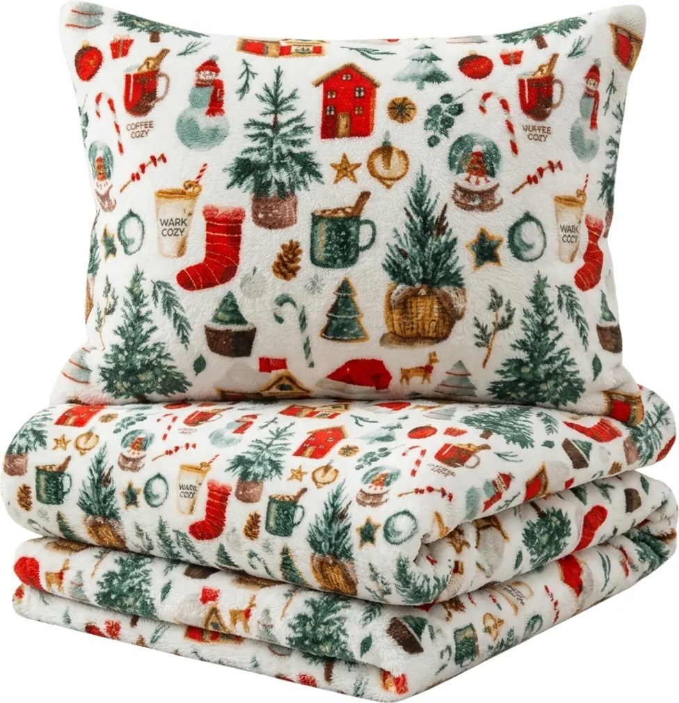 Lenjerie cocolino FESTIVE MAGIC alba Dimensiune lenjerie de pat: 70 x 90 cm | 140 x 200 cm
