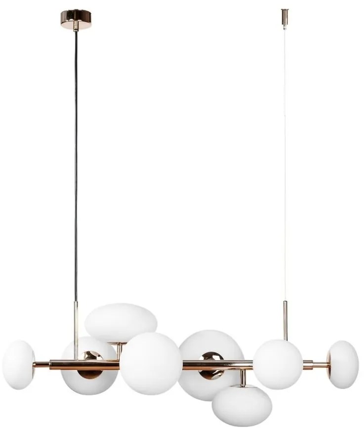 Lustra moderna cu 8 surse de lumina Omi auriu