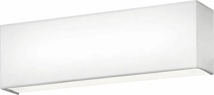 Aplica LED Lugano, metal/ textil, alb, 25 x 8 x 8 cm