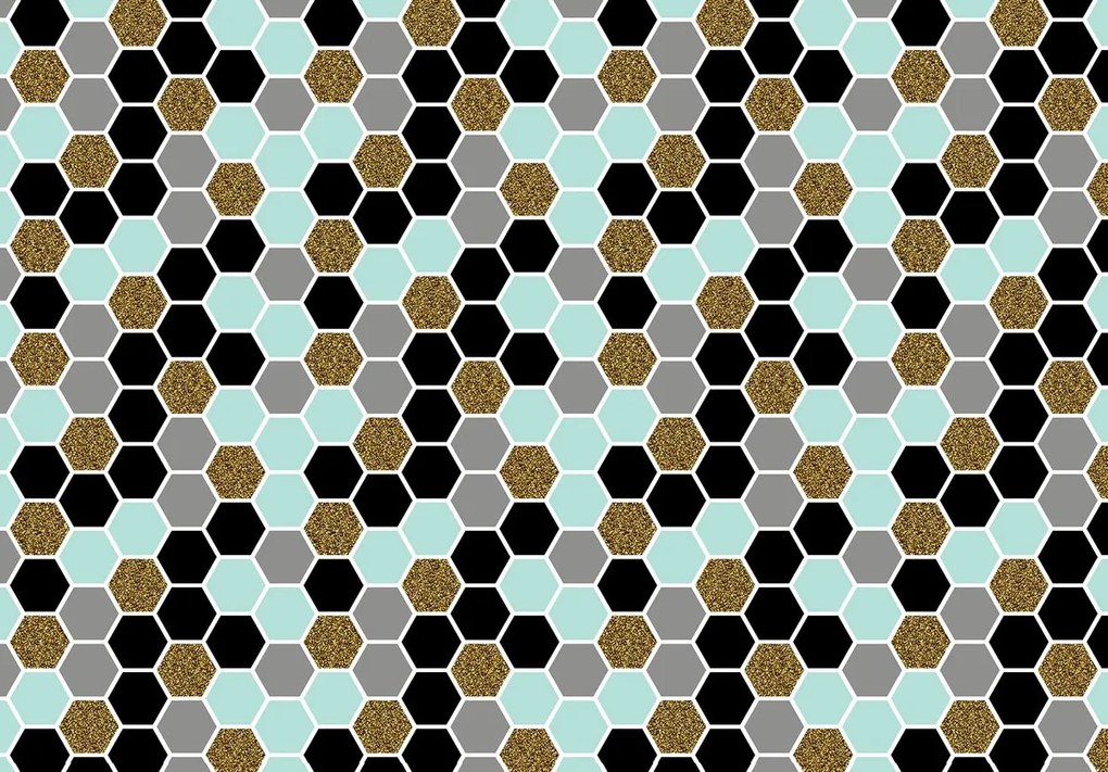 Fototapet - Hexagon mozaic (254x184 cm)