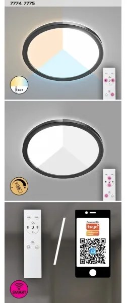 Plafonieră LED de exterior dimabilă LED/15W/230V Wi-Fi Tuya IP44 Rabalux 7774 + telecomandă