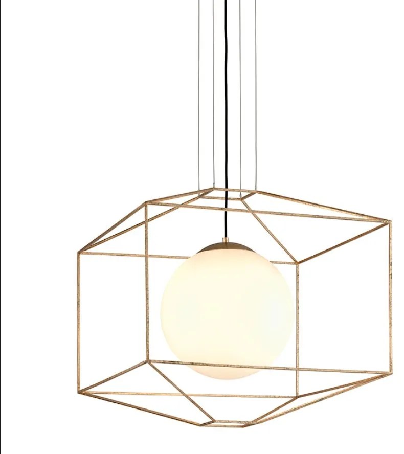 Pendul LUX design deosebit SILHOUETTE big, cu abajur sferic din sticla