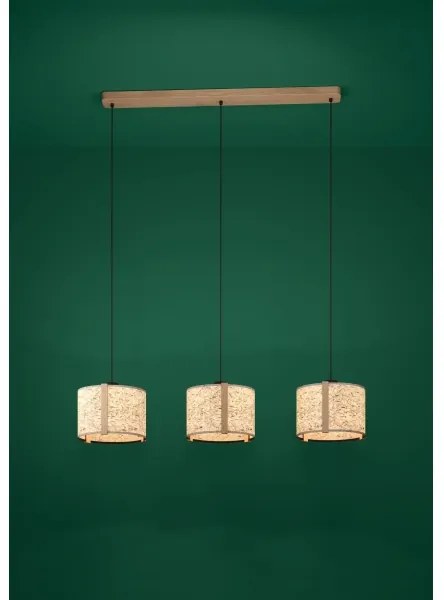 Lustră pe cablu Eglo 390324 HONTONGAS 3xE27/25W/230V bej