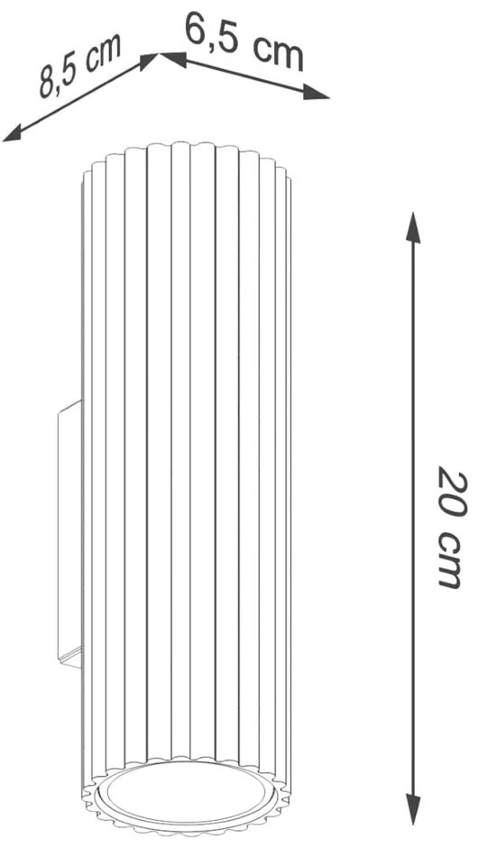Aplică de perete cărămizie Gleam – Sollux